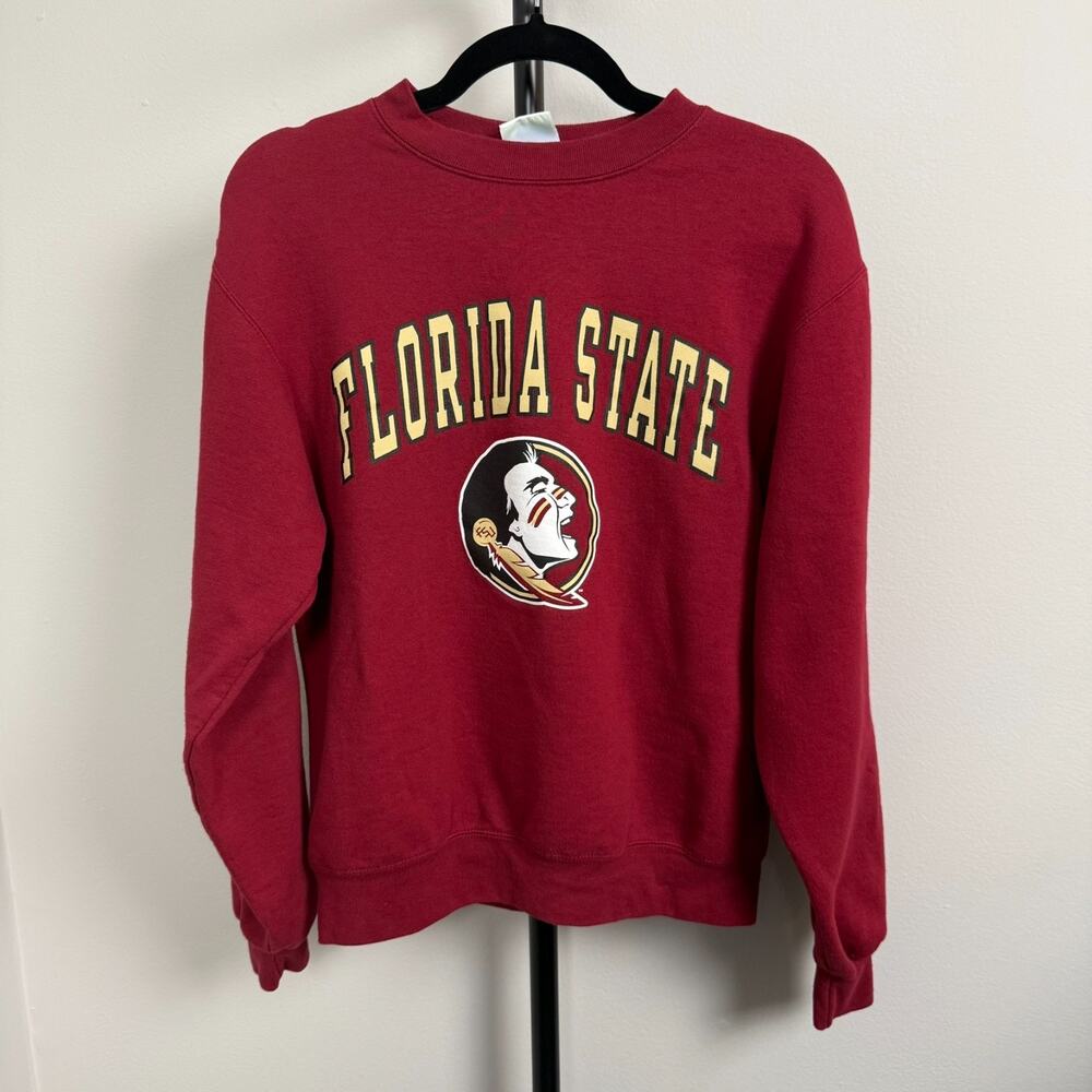 Florida State Seminoles Sweatshirt Mens Small Red NCAA Football Champion